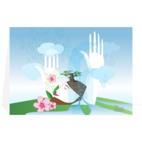 2x Wenskaart: Clear the mind